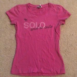 Abercrombie pink graphic t-shirt size S